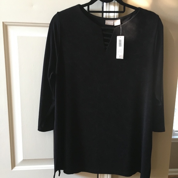 Chico's Travelers Neck Detail Top - Picture 1 of 2